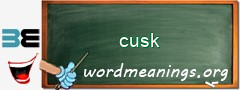 WordMeaning blackboard for cusk